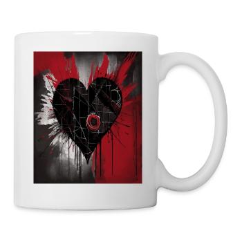 Herz für Kunstliebhaber - Tasse - Weiß - Rechts