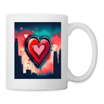Herz für Kunstliebhaber - Tasse - Weiß - Rechts