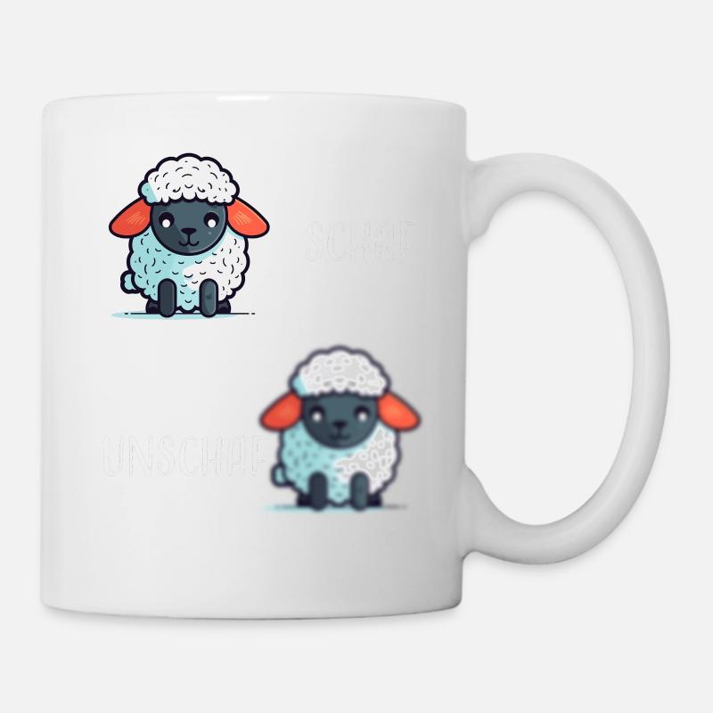Schaf Unschaf lustiges cooles Geschenk - Tasse - Weiß