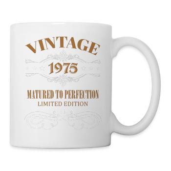 Cadeau Vintage 50ème Anniversaire Année de Naissance 1975 - Mug blanc - blanc - Droite