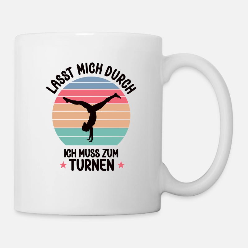Turnen Mädchen Kunstturnen Turnerin Turn - Tasse - Weiß