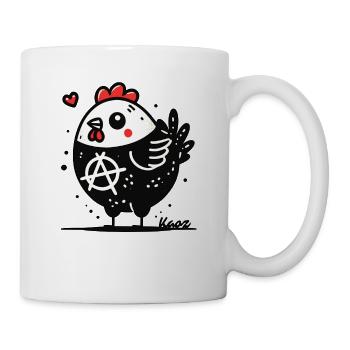 Lustiges Anarchie-Huhn - Tasse - Weiß - Rechts