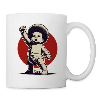 Baby in freedom pose - Mug - white - Right