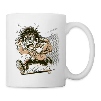 Japanese nerdy angry otaku - Mug - white - Right