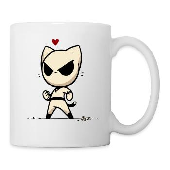 An elegant and stealthy ninja cat - Mug - white - Right