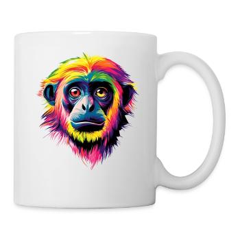 Gibbon Affe Weißhandgibbon Monkey Süße Lar Gibbons - Tasse - Weiß - Rechts