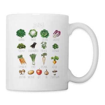 Januar Saisonale Obst- und Gemüsecollage - Tasse - Weiß - Rechts