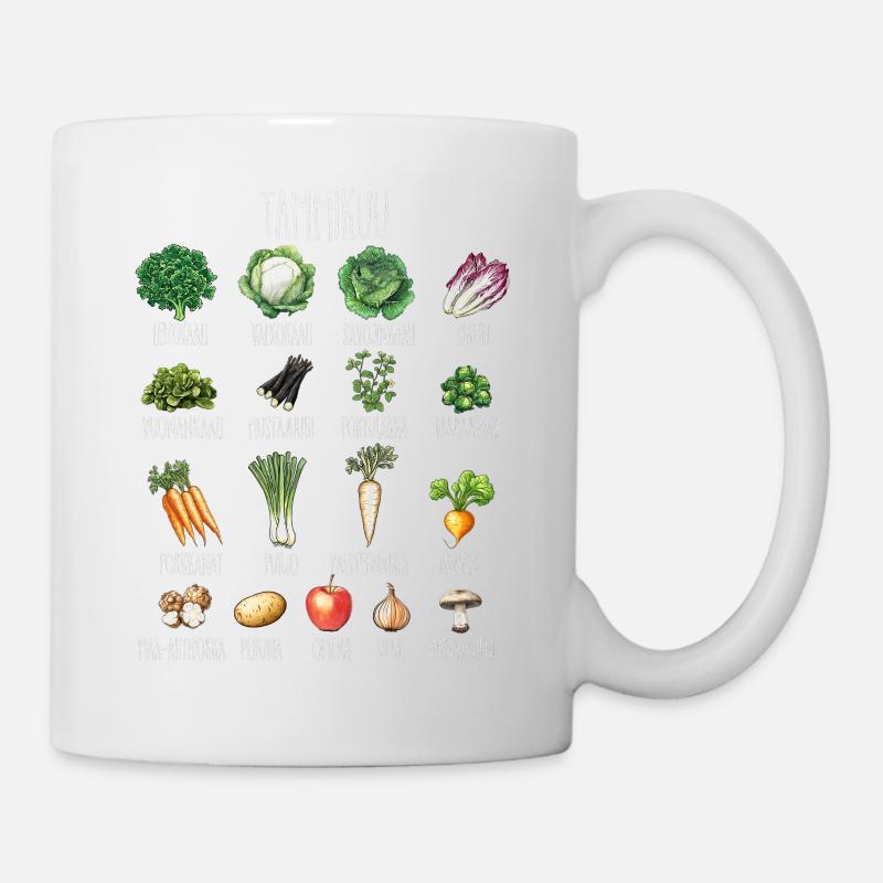 Janvier Fruits et légumes de saison - Mug blanc - blanc