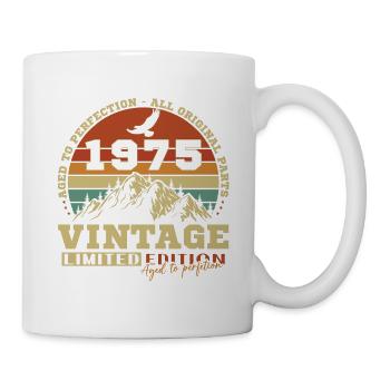 1975 Vintage Retro Geburtstagsgeschenk - Tasse - Weiß - Rechts