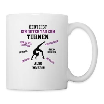 Turn Mädchen Outfit Hobby Schule Turnen Turnerin - Tasse - Weiß - Rechts