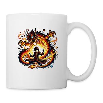 Anime Mage Dragon Pixelated Gamer manga - Mug - white - Right