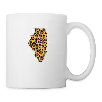 illinois Imprimé léopard États-Unis État américain - Mug blanc - blanc - Droite