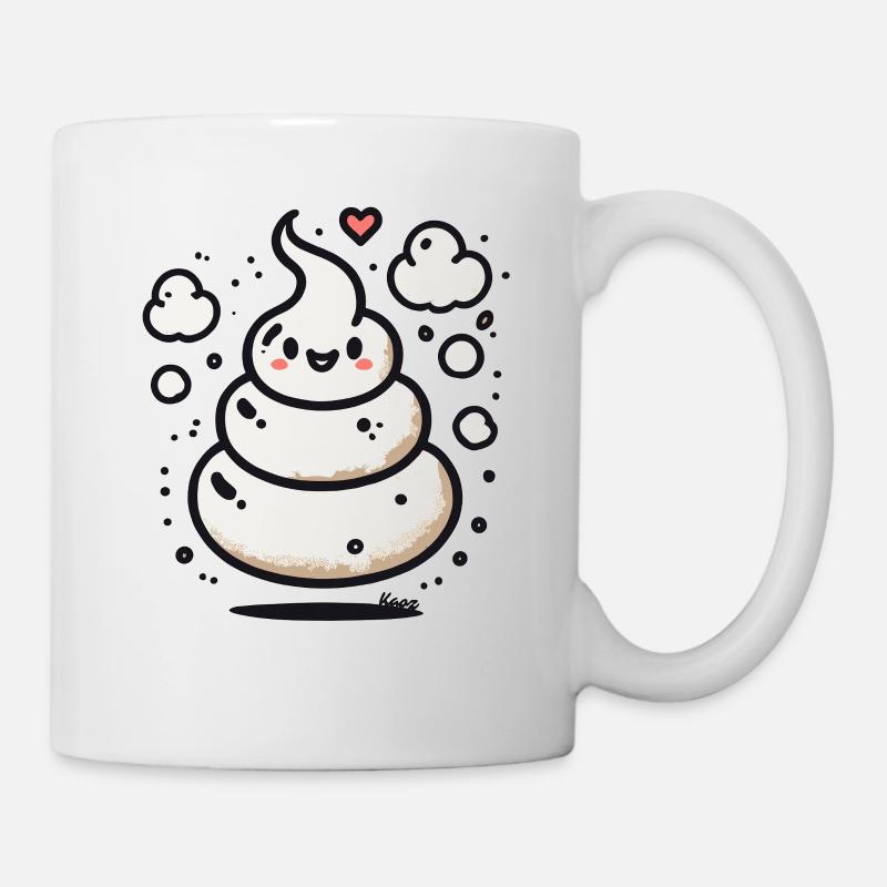 Le petit caca fantôme est mignon et drôle - Mug blanc - blanc