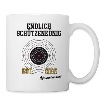 Schützenkönig Schützenfest 2025 Schützenverein - Tasse - Weiß - Rechts