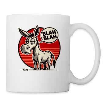 L’âne qui s’ennuie n’entend que bla bla - Mug blanc - blanc - Droite