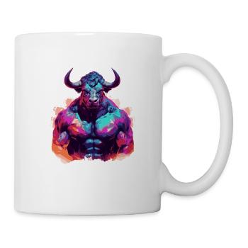 Stier Bulle Muskeln Bodybuilding Beast - Tasse - Weiß - Rechts