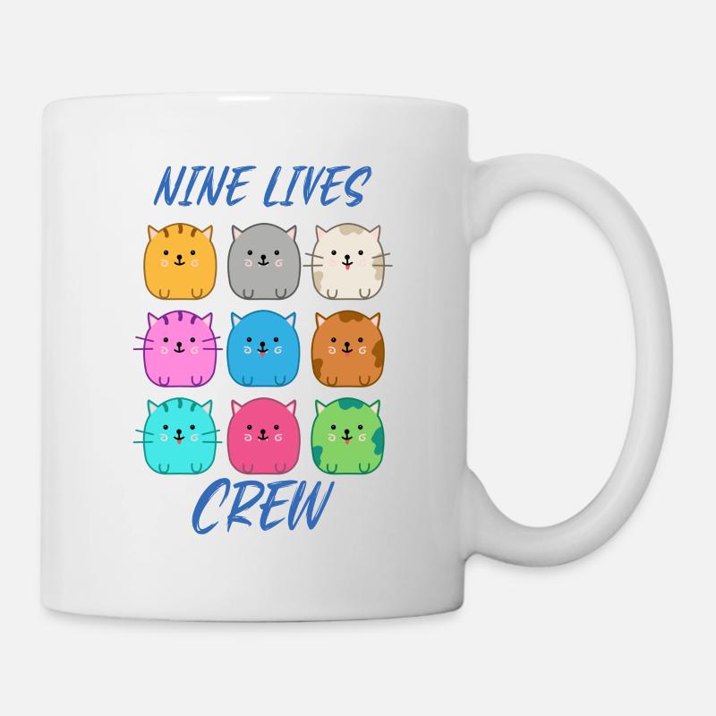 Neuf vies de chat d’équipage - Mug blanc - blanc