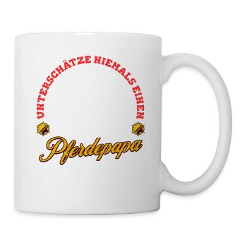 Underestimated horse dad - Mug - white - Right
