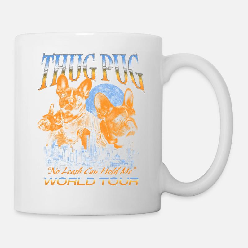 Thug Pug – World Tour - Tasse - Weiß