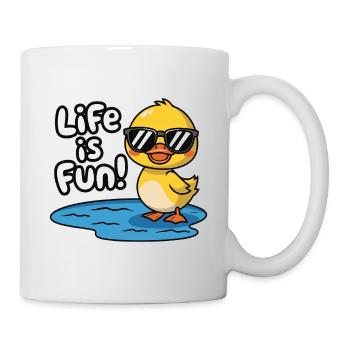 ENTE, DAS LEBEN MACHT SPASS - Tasse - Weiß - Rechts
