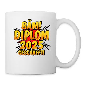 Bäm Diplom Geschafft 2025 - Tasse - Weiß - Rechts