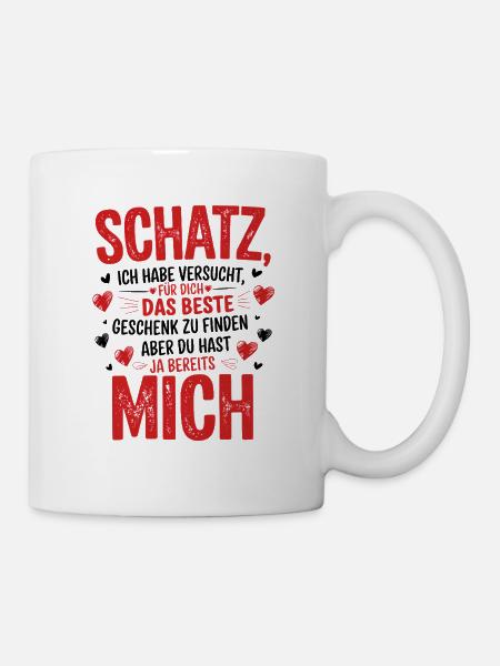 Valentinstag Paar Jahrestag - Tasse - Weiß
