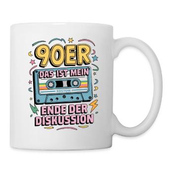 C’est mon costume des années 90 Fin de la discussion - Mug blanc - blanc - Droite