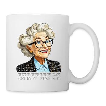 L’EXPÉRIENCE DES FEMMES ÂGÉES EST MA FIERTÉ - Mug blanc - blanc - Droite