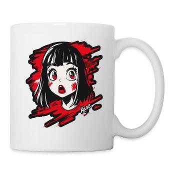 Fille de dessin animé - Mug blanc - blanc - Droite