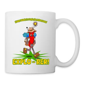 Explo-rer Lustige Abenteuer, Wanderer und Ausflüge - Tasse - Weiß - Rechts
