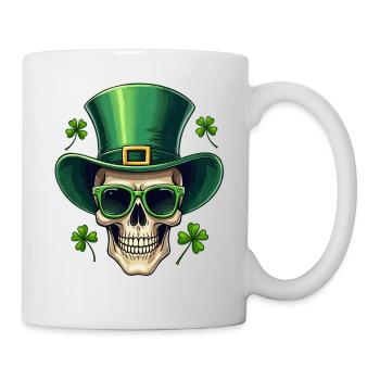 St Patricks Day Irischer Totenkopf - Tasse - Weiß - Rechts