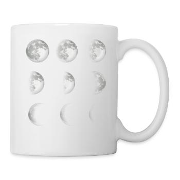 Phases de lune espace - Mug blanc - blanc - Droite