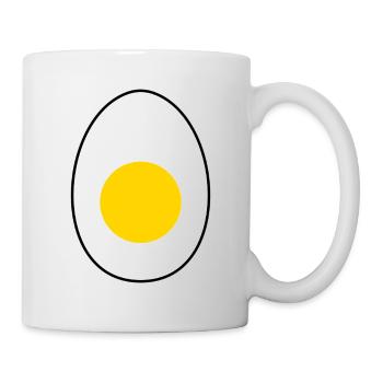 Ei Kostüm Karneval Fasching Eier Spiegelei - Tasse - Weiß - Rechts