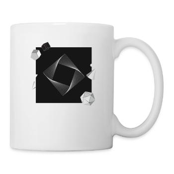 Formes géométriques Art abstrait Géométrique - Mug blanc - blanc - Droite