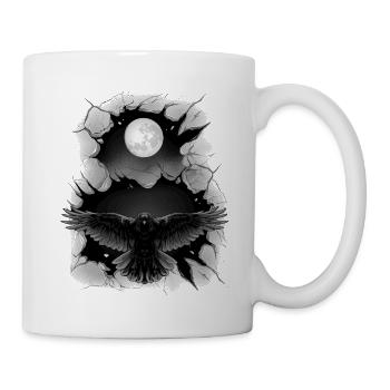 mystique Halloween Oiseau Corbeau Corbeau Corbeau - Mug blanc - blanc - Droite