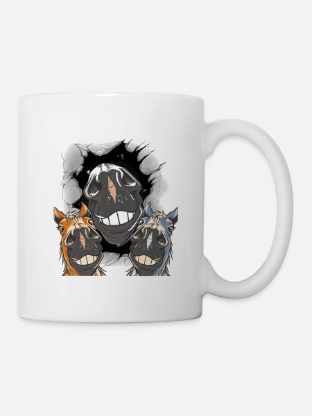 Pferd Pferde Pferdekopf - Tasse - Weiß