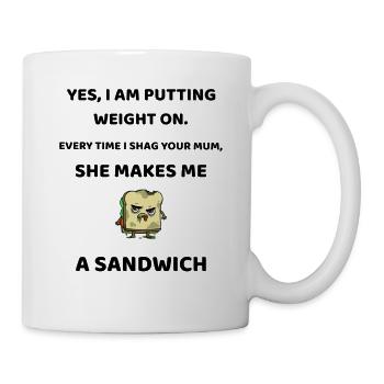 Ja, ich nehme zu - Tasse - Weiß - Rechts