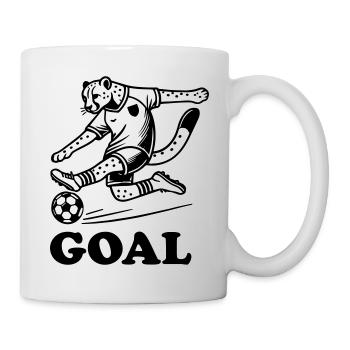 Football Cheeta - "Goal" Design - Mug blanc - blanc - Droite