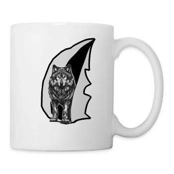 Wolf Wölfe Wölfin - Tasse - Weiß - Rechts