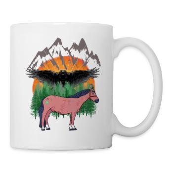 Schamanen Pferd Pferde - Tasse - Weiß - Rechts