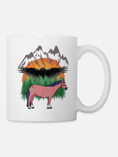 Chamanes Cheval Chevaux - Mug blanc - blanc
