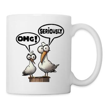 seriously omg Fun Shirt - Mug - white - Right