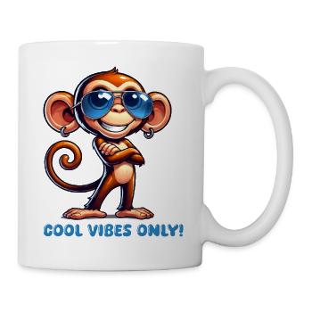 Lunettes de soleil Monkey Cool - Mug blanc - blanc - Droite