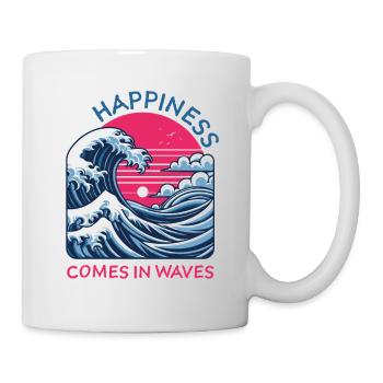 Dire que « le bonheur vient par vagues » Karma Balance - Mug blanc - blanc - Droite