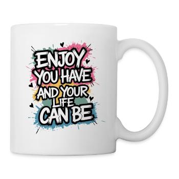 COOLES T-SHIRT, VIEL SPASS DU HAST - Tasse - Weiß - Rechts