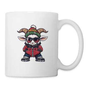 Bergziege Ziege Cool Comic - Tasse - Weiß - Rechts