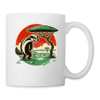 Honey badger takes a break in the desert - Mug - white - Right