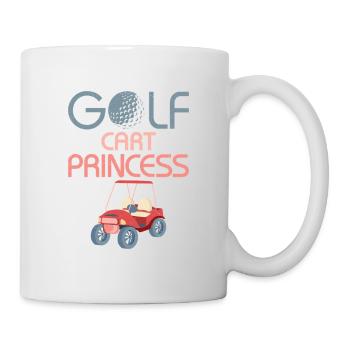Golf Cart Princess Woman Girl Golfer - Tasse - Weiß - Rechts