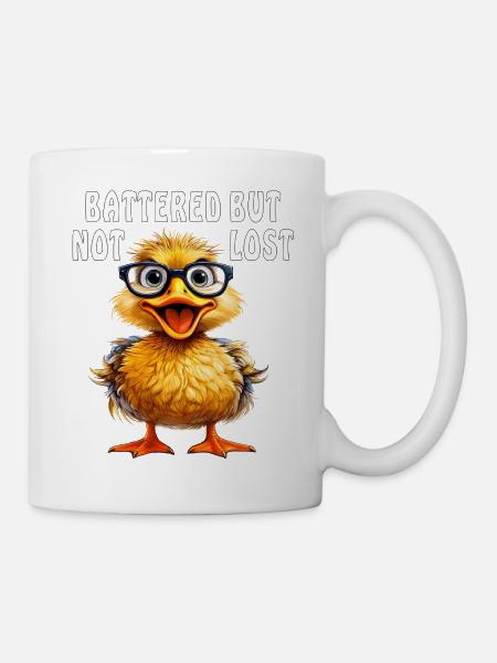 ENTE BRILLE BATTERED BUT NOT LOST - Kop/krus - hvid