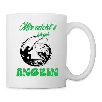 Angeln Angler - Tasse - Weiß - Rechts